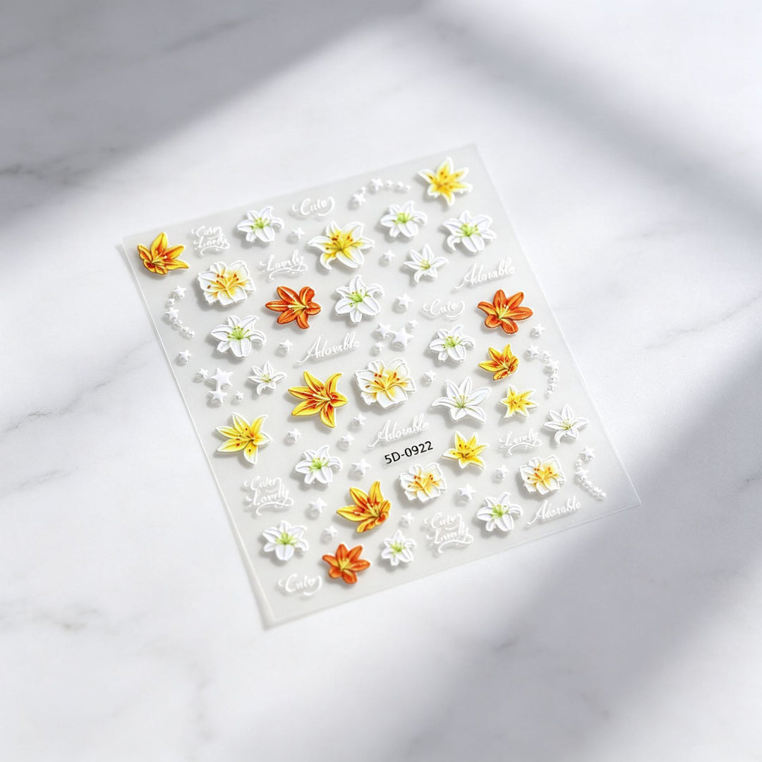 Floral Decorative Nail Art Aufkleber