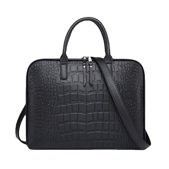 Elegante Laptop-Tasche Im Luxuriösen Krokodil-Look Karnz