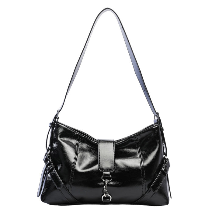 Lässige Leder Schultertasche