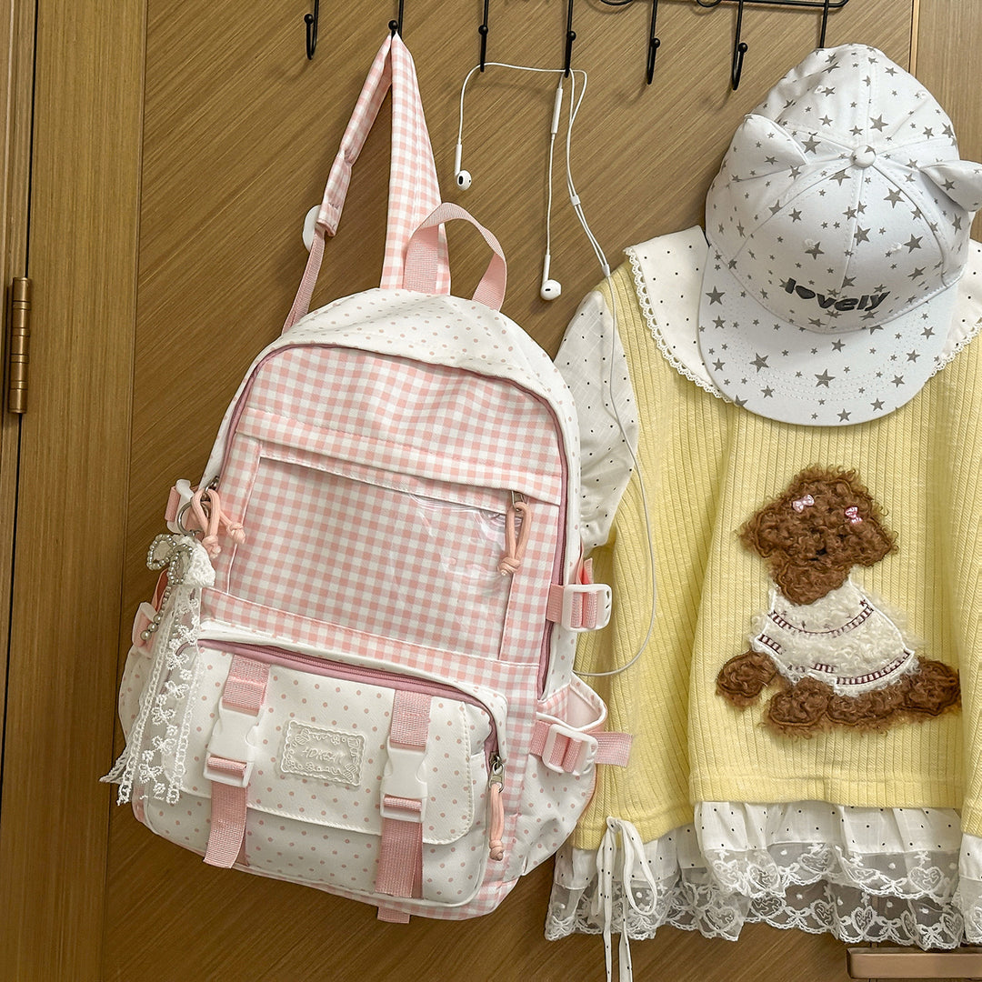 Charmanter Karierter Rucksack Karnz