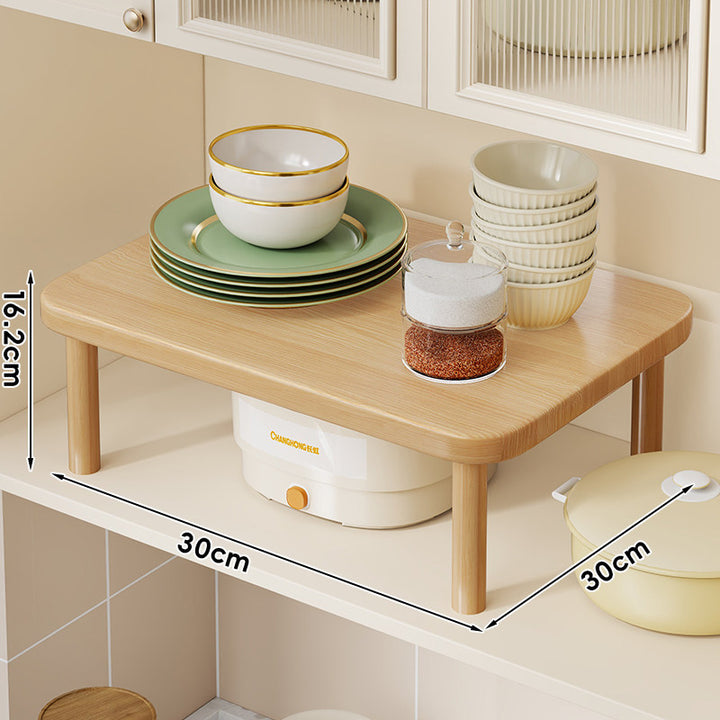 Bamboo-Style Arbeitsplattenlagersteigerregal mit erhöhten Beinen und unterregal Freiraum