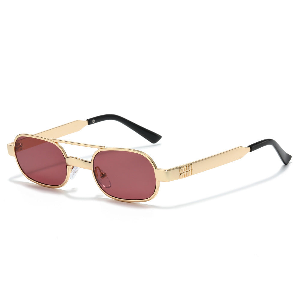 Modebewusste Retro-Ovalrahmen-Sonnenbrille Karnz