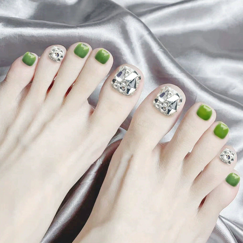 Premium Dekorativer Press-On Nagelset Karnz