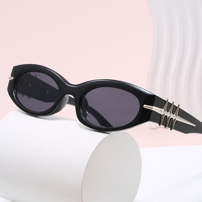 Damen elegante Cat-Eye Sonnenbrille mit modischen Akzenten Karnz