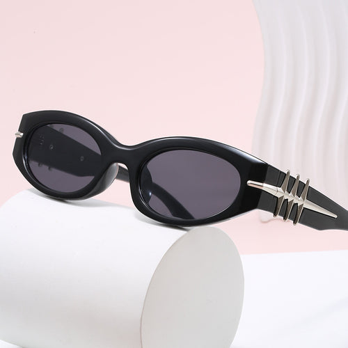 Damen elegante Cat-Eye Sonnenbrille mit modischen Akzenten Karnz