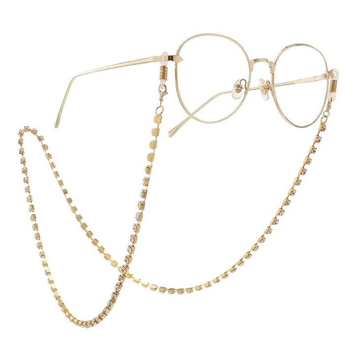 Glitzernde Strass Brillen Kette Karnz