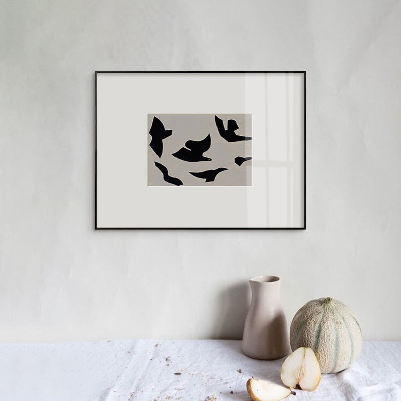 Rahmenloses abstraktes Vogelkunstwerk