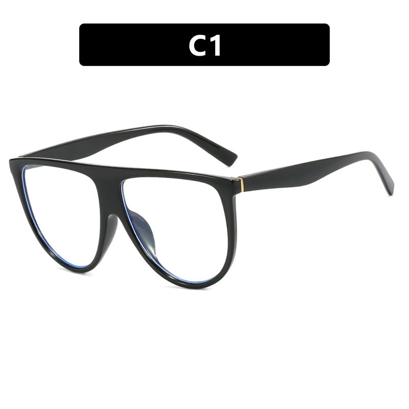 Damen trendige Oversized-Sonnenbrille mit stylischem transparenten Rahmen Karnz