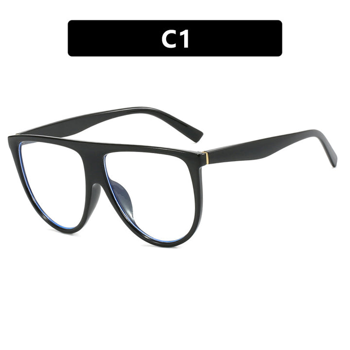 Damen trendige Oversized-Sonnenbrille mit stylischem transparenten Rahmen Karnz
