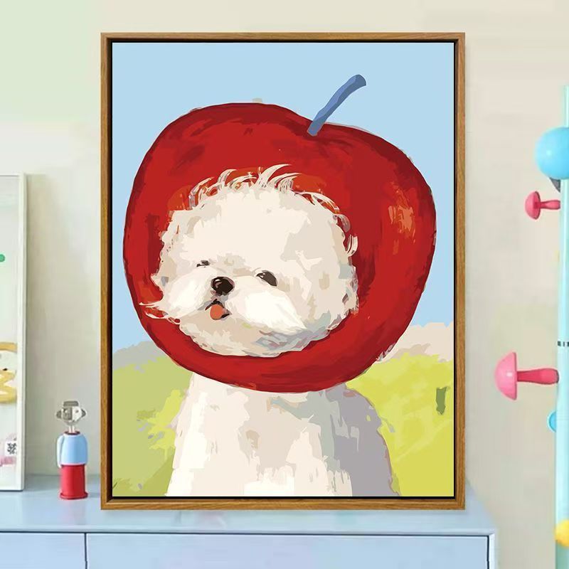 Süße hundethemen dekorative Leinwand Kunst Karnz