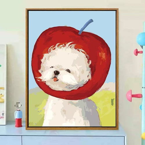 Süße hundethemen dekorative Leinwand Kunst Karnz