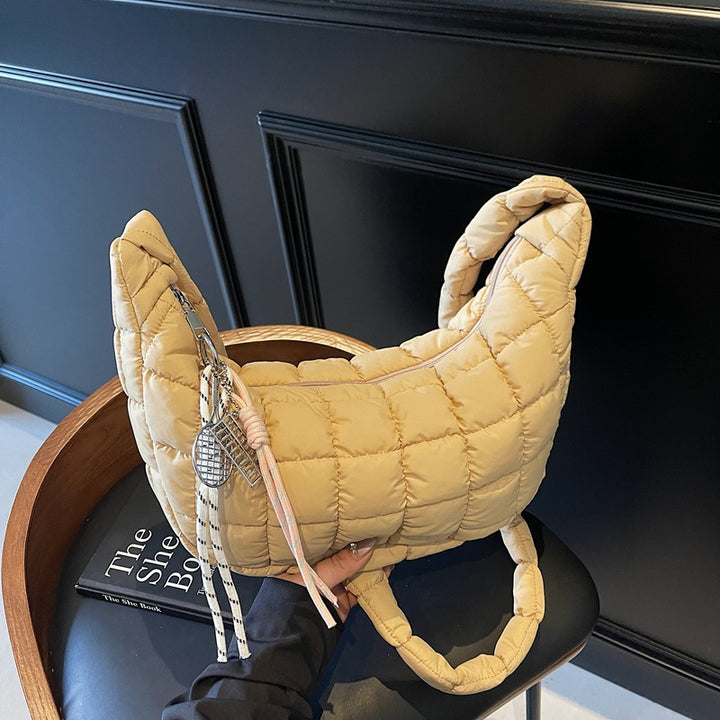 Gepolsterte gesteppte Schultertasche