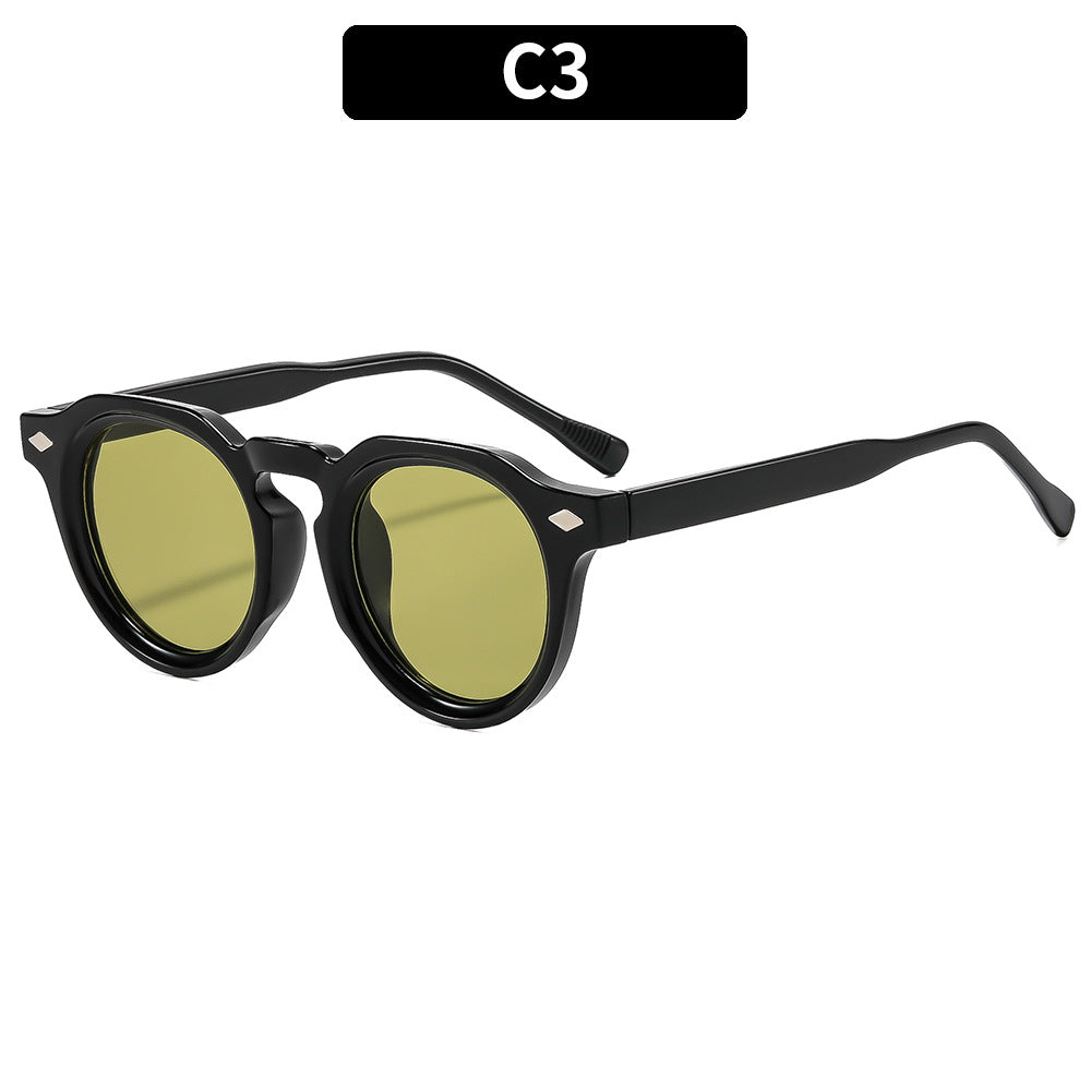 Stylische Statement-Rundrahmen-Sonnenbrillen