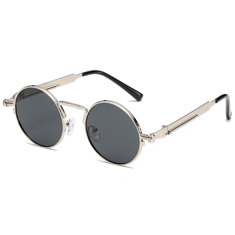 Damen Modische runde Sonnenbrille mit präzisem Metallrahmen Karnz