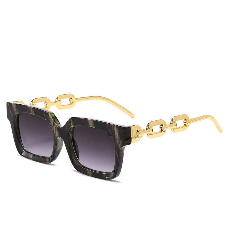 Damen modische Sonnenbrille mit einzigartigem Kettenelement Karnz