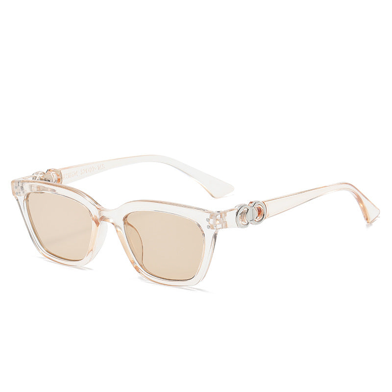 Damen Elegante und modische Sonnenbrille mit dekorativem Metallrahmen Karnz