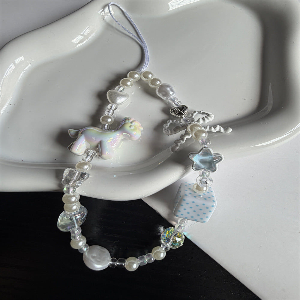 Verspielte Perlen Charm Brillen Kette Karnz