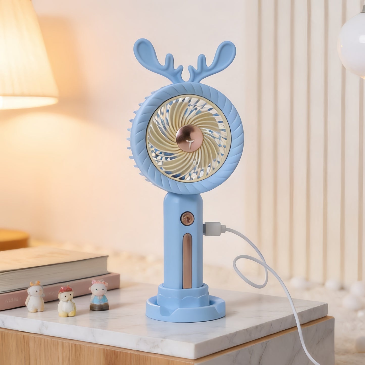 Damen Tragbarer Handventilator mit kreativem Geweih-Design Karnz