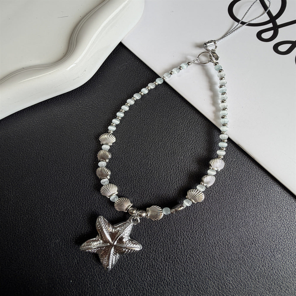 Blumenperlen Charm Halskette Karnz