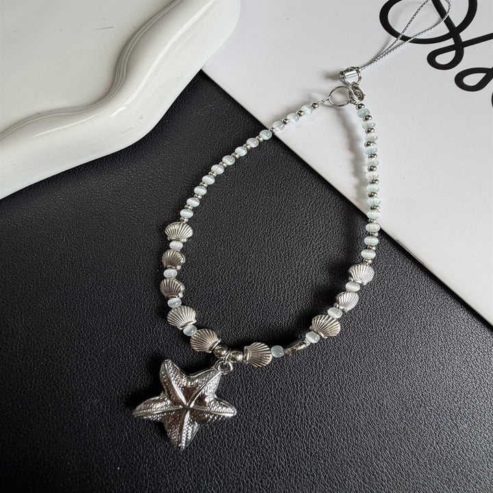 Blumenperlen Charm Halskette Karnz