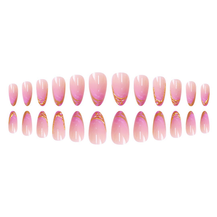 Künstlerisches Stiletto Press-On Nagelset Karnz