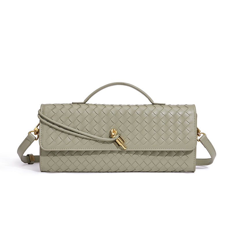 Geflochtene Leder-Clutch Karnz