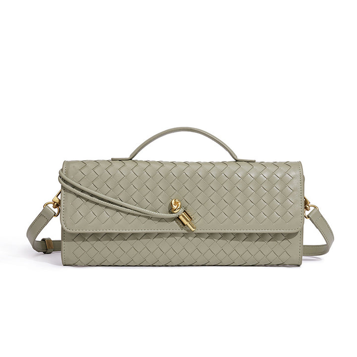 Geflochtene Leder-Clutch Karnz
