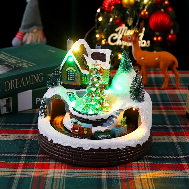 Beleuchtete Weihnachtsdorf Figur Karnz