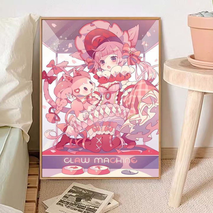 Verspielt Anime-inspirierten Leinwand Kunstdruck Karnz