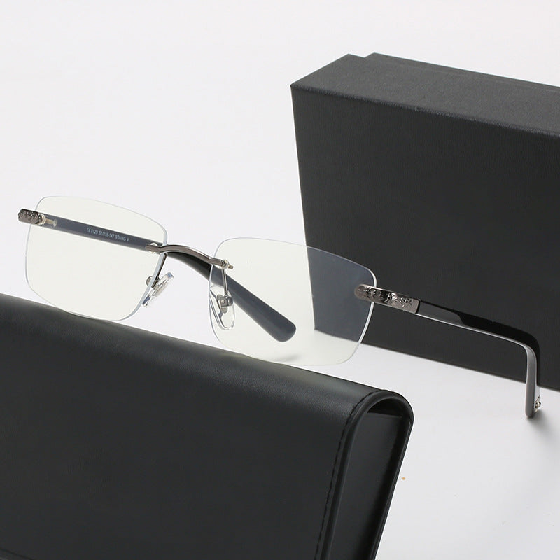 Damen modische Halbrahmenbrille mit komfortablen Nasenpolstern und edlem Design Karnz