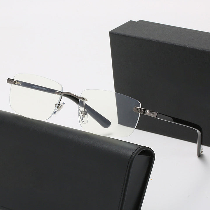 Damen modische Halbrahmenbrille mit komfortablen Nasenpolstern und edlem Design Karnz