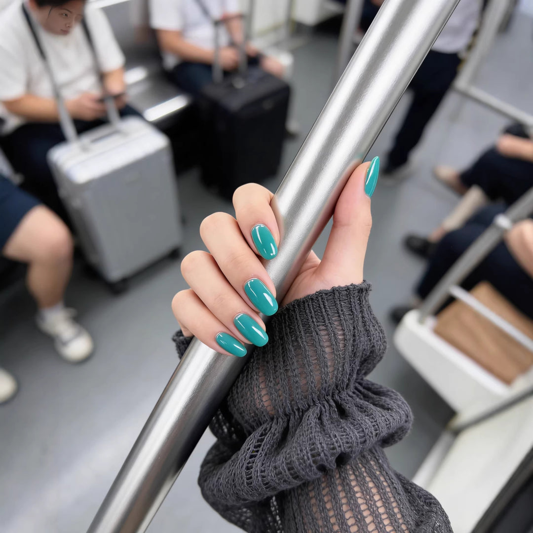 Stylisches Glänzendes Druck-Nägel Set