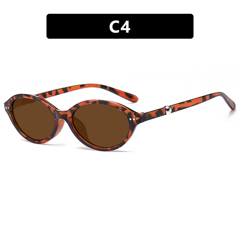 Damen trendige Sonnenbrille im ovalen Design mit UV-Schutz Karnz