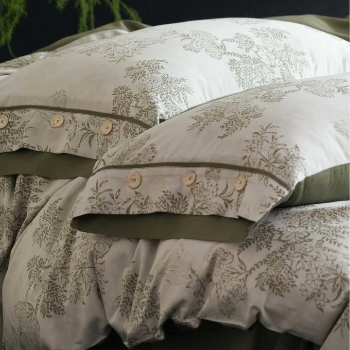 Luxuriöser subtiler Jacquard Bettbezug und Kissenbezug Set