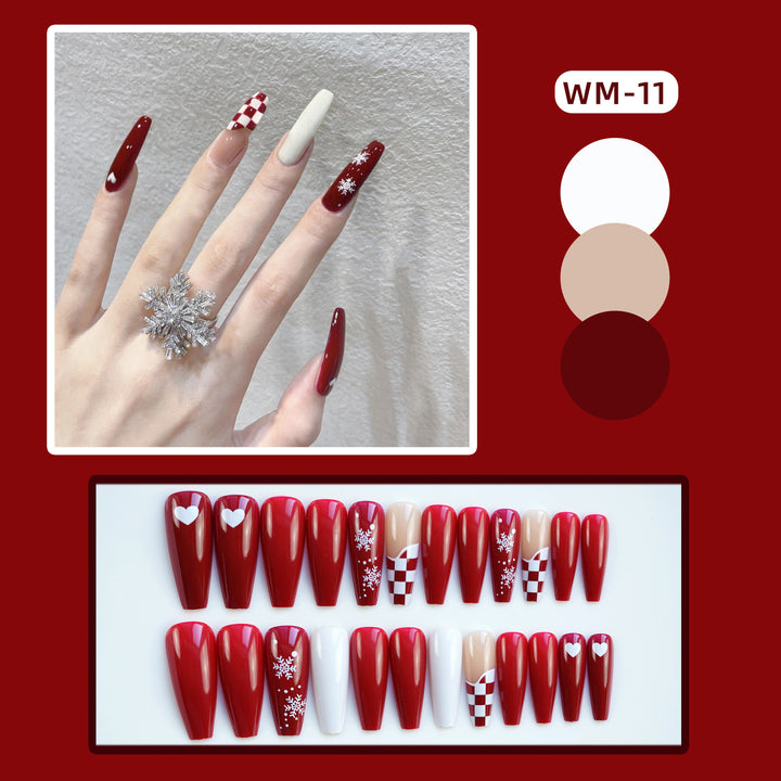 Festive Lange Stiletto Press-On Nagelkunst