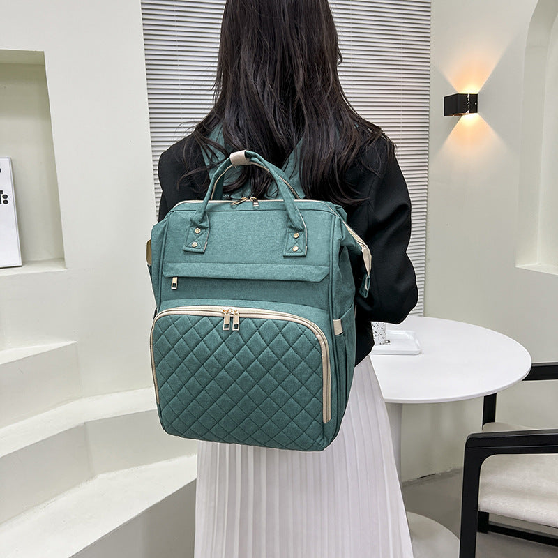 Multi-Funktionaler Gep quilteter Reise-Rucksack Karnz