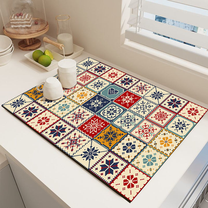 Elegante Mosaikmuster Küchenmatte Karnz