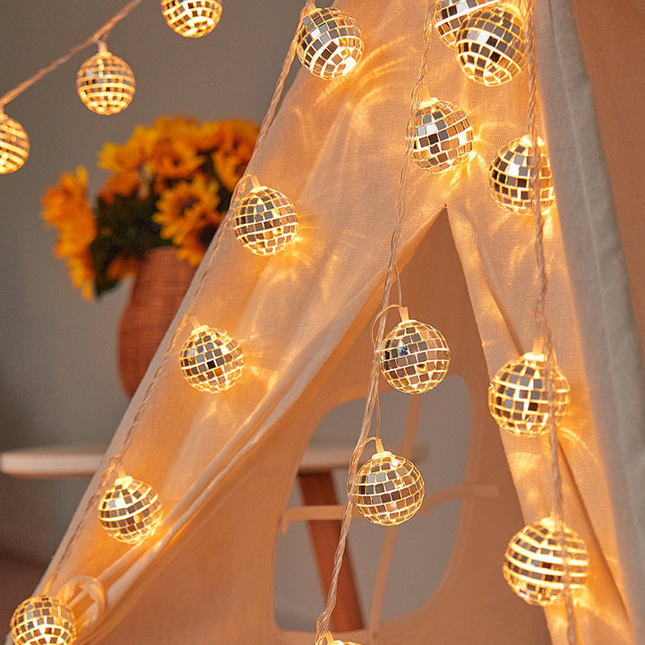 Dekorative Lichterkette mit Diskokugel-Design Karnz