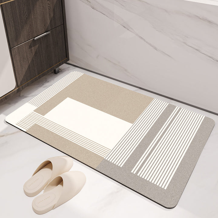 Texturiertes abstraktes Design Badezimmermatte Karnz