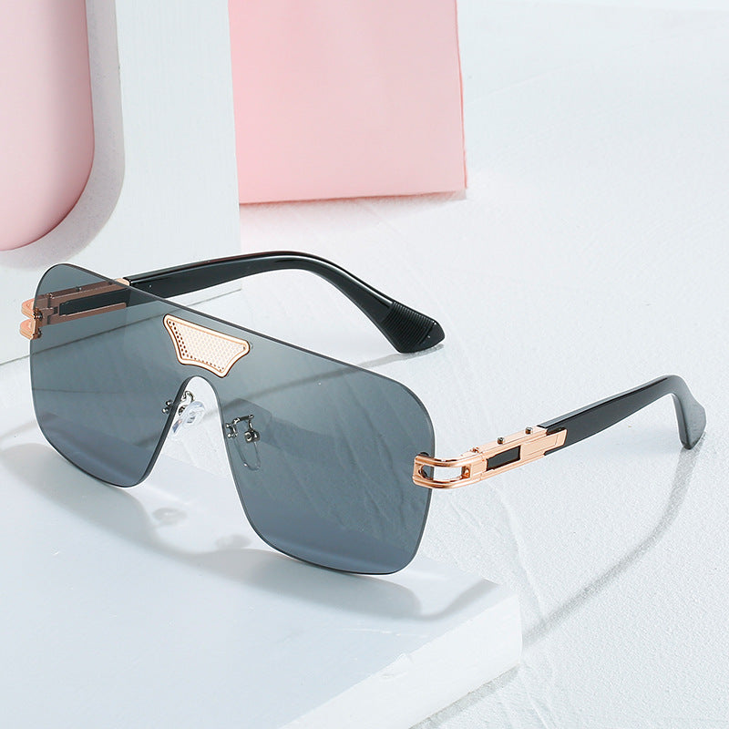 Damen modische Oversized-Sonnenbrille mit speziellem Rahmen und UV-Schutz Karnz