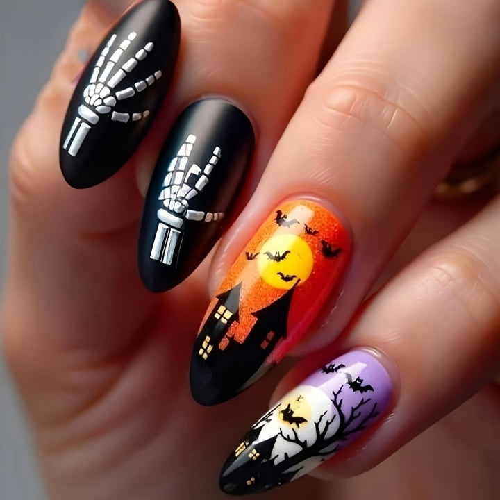 Halloween-Themen-Party-Nagelkunst