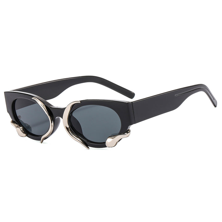Damen Designer-Sonnenbrille mit einzigartigem, skulpturalem Rahmen Karnz