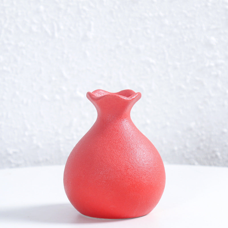 Einzigartige gebogene keramische Blumenvase Karnz