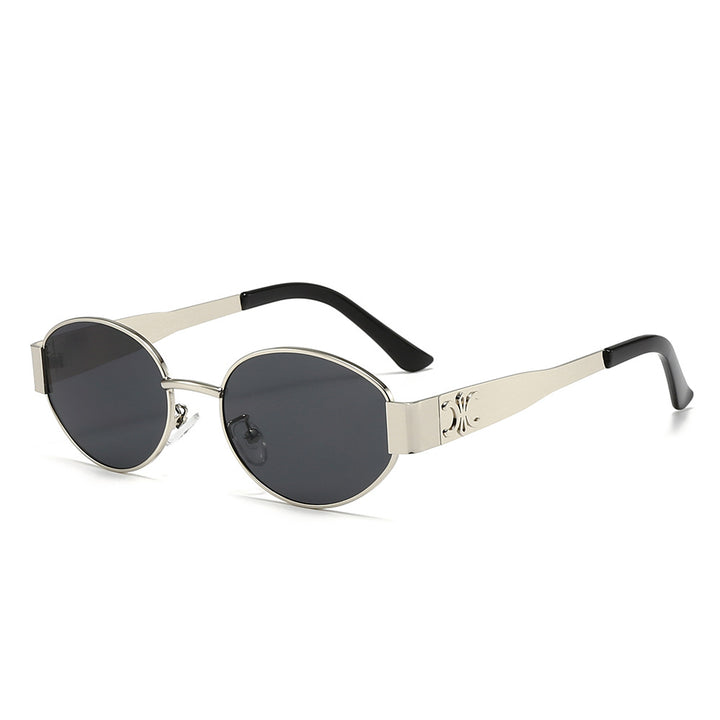 Damen Designer-Sonnenbrille mit elegantem ovalem Rahmen und einzigartigen Akzenten Karnz
