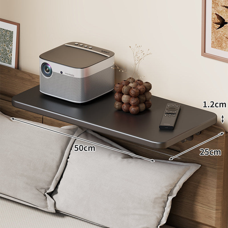 Slim Floating Kopfteil Nachttischregal mit ultra-dünnem Profil und abgerundeten Ecken