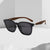 Damen stilvolle oversized Sonnenbrille mit hölzernen Akzenten Karnz