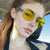 Damen hexagonale Sonnenbrille mit elegantem Metallrahmen und UV-Schutz Karnz