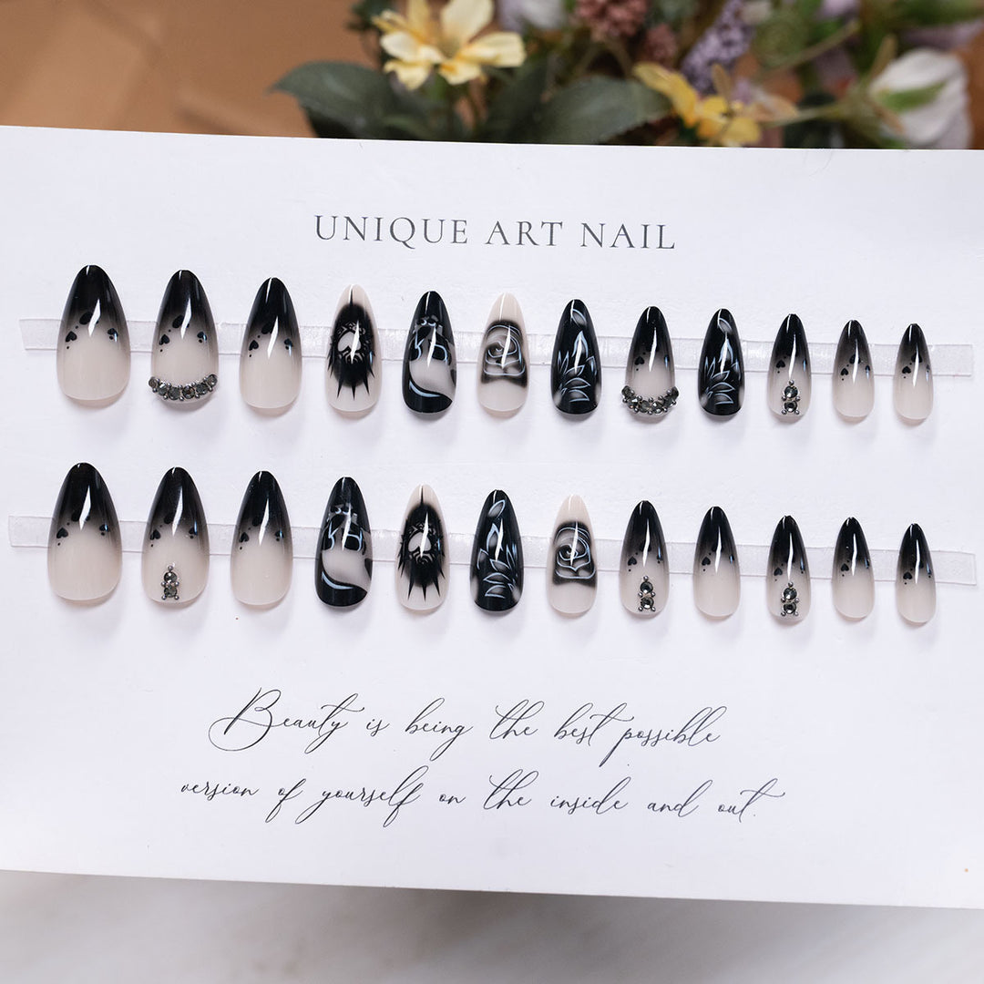 Künstlerische Stiletto Druck-Nägel
