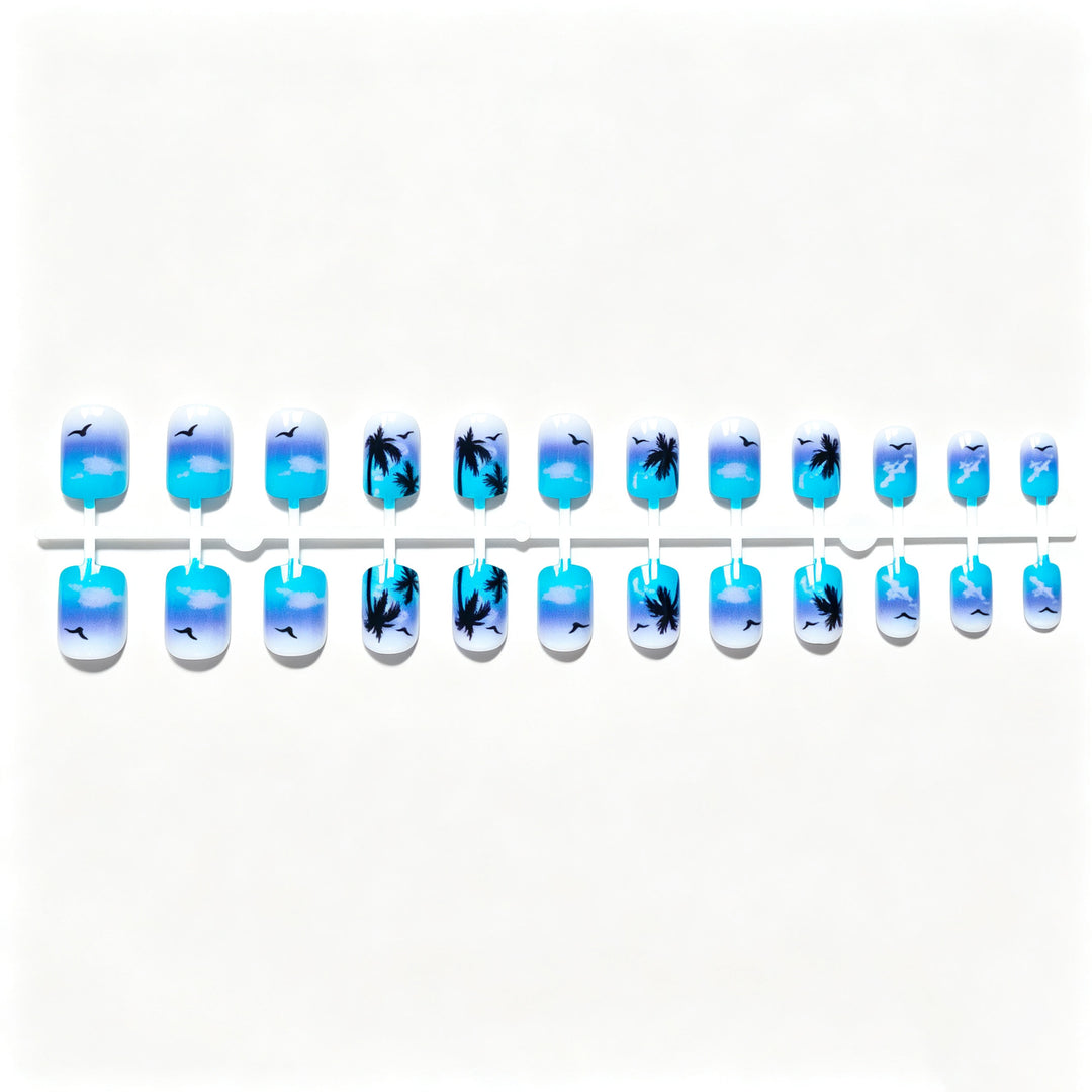Tropischer Sonnenuntergang Nail Art Set