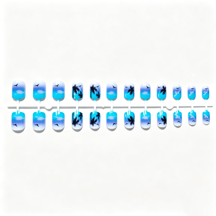 Tropischer Sonnenuntergang Nail Art Set